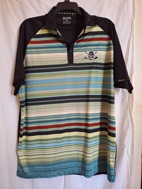 Tattoo Golf Polo Mens Shirt The Retro Collection Black Skull Logo Sz 3X